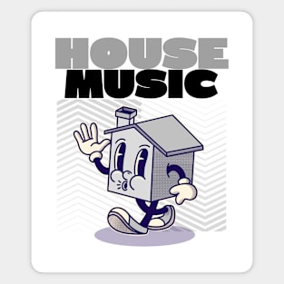 HOUSE MUSIC  - Character (Grey/black) Magnet